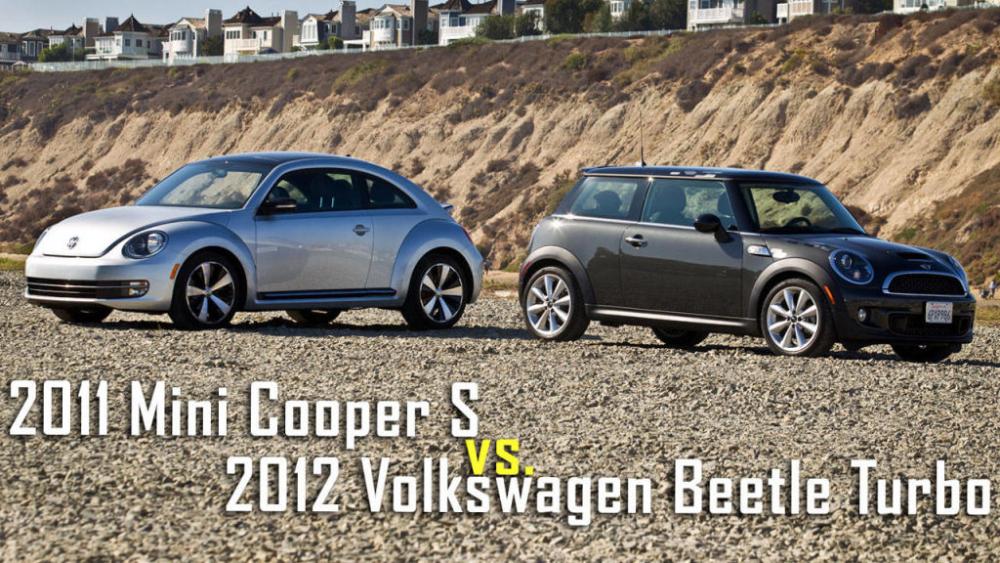 Volkswagen Beetle Turbo vs Mini Cooper S против 