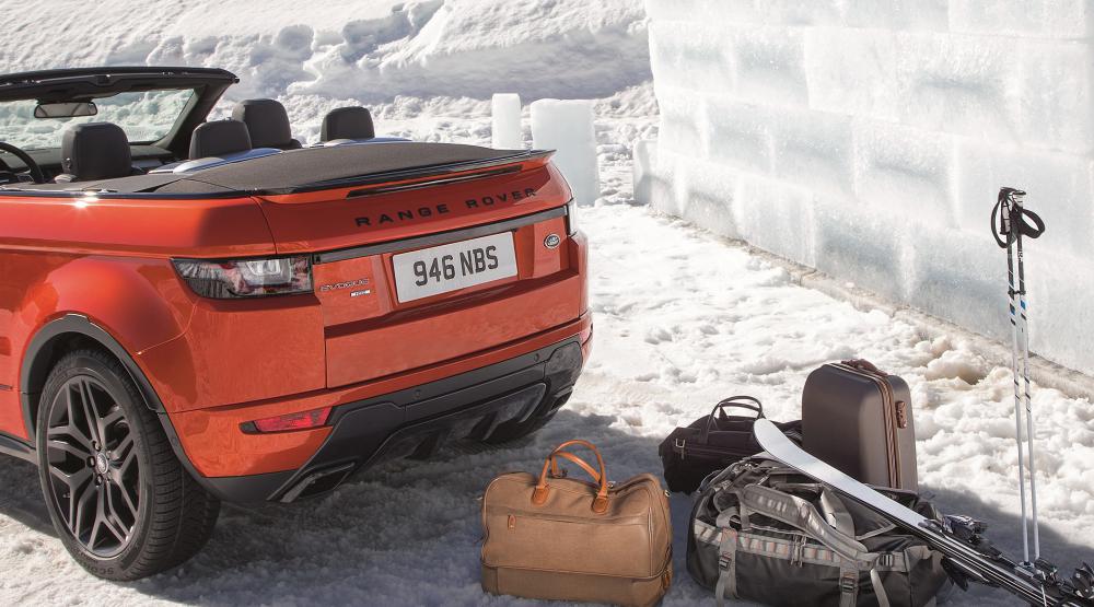 Range Rover Evoque кабриолет лыжи