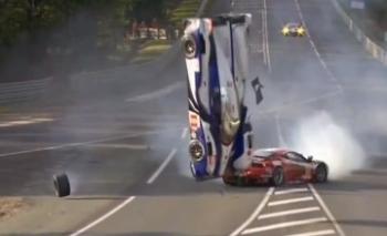 авария Toyota TS030 Hybrid и Ferrari F458 в 2012 году
